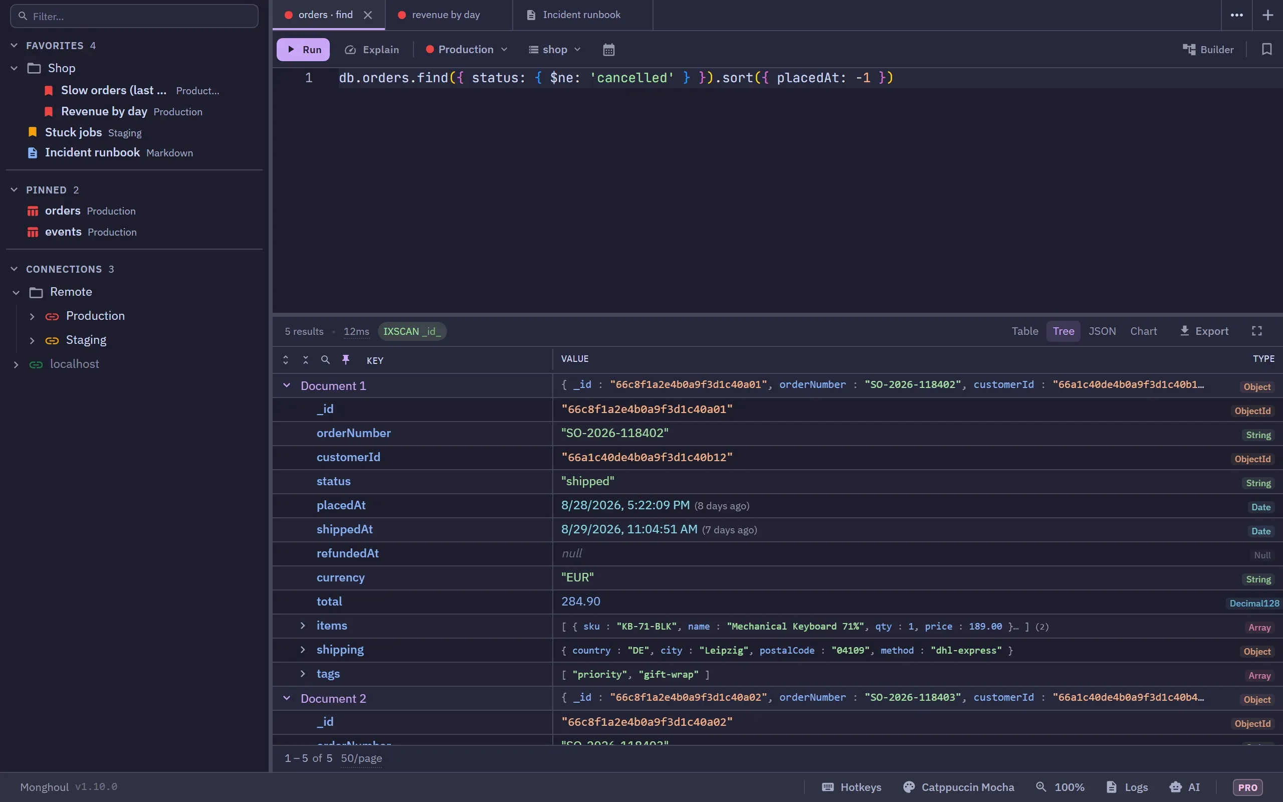 The whole workspace rendered in the Catppuccin Mocha theme