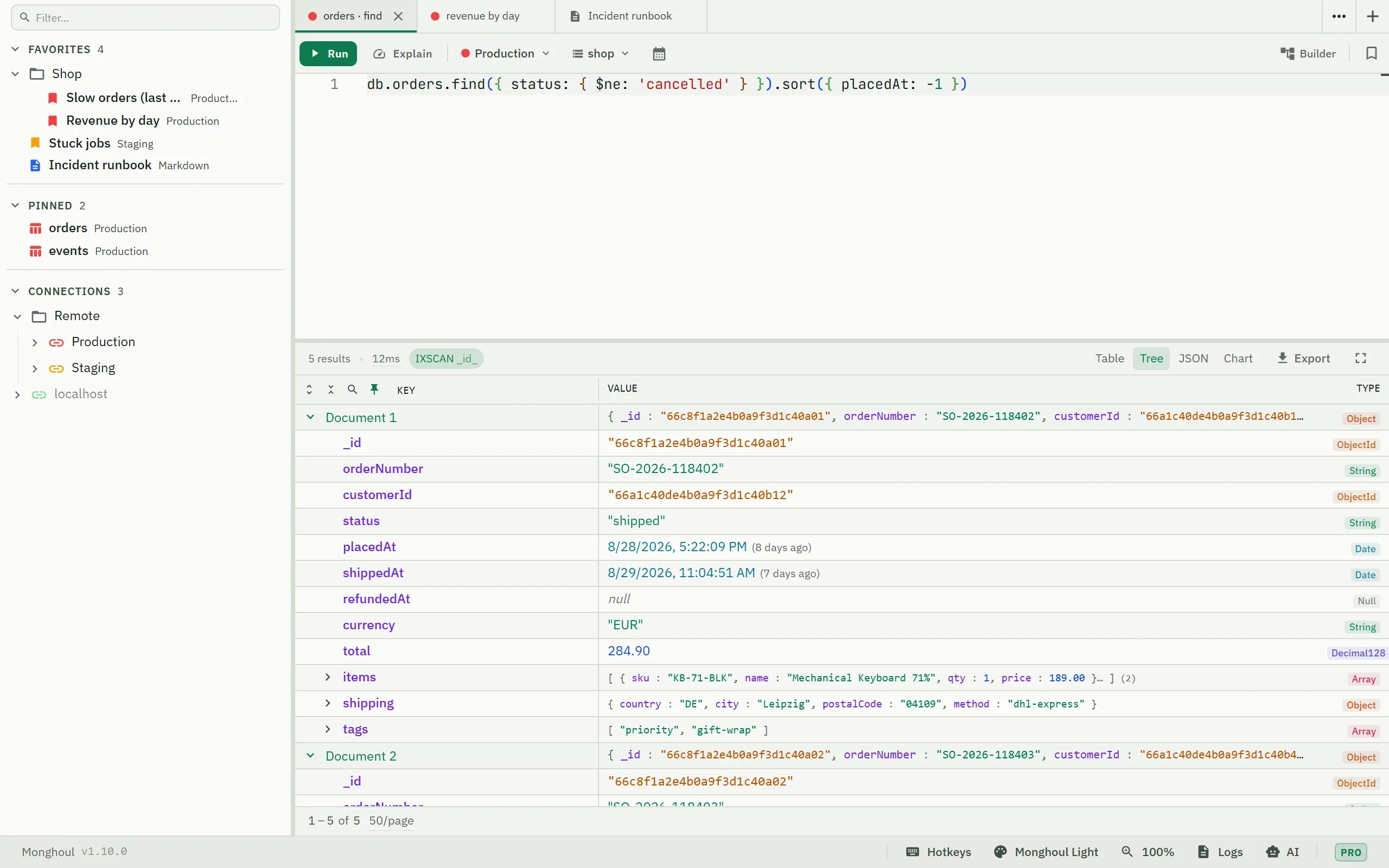 The whole workspace rendered in the Monghoul Light theme